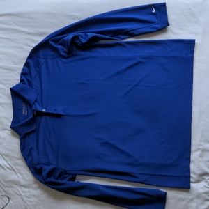 Nike Golf long sleeve Dri-fit polo Embroidered logo on sleeve size:XL BLUE